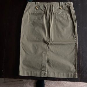 Green khaki skirt